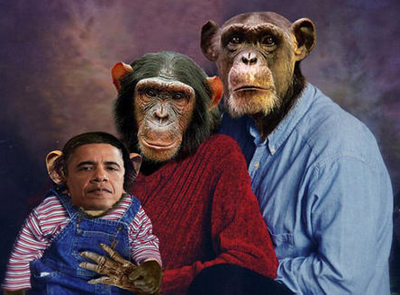 Obama and Chimp